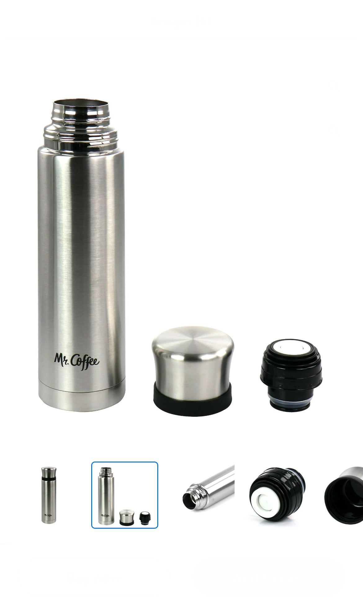 Mr. Coffee 23 fluid ounces Stainless Steel Thermal Travel Bottle Thermos image 1