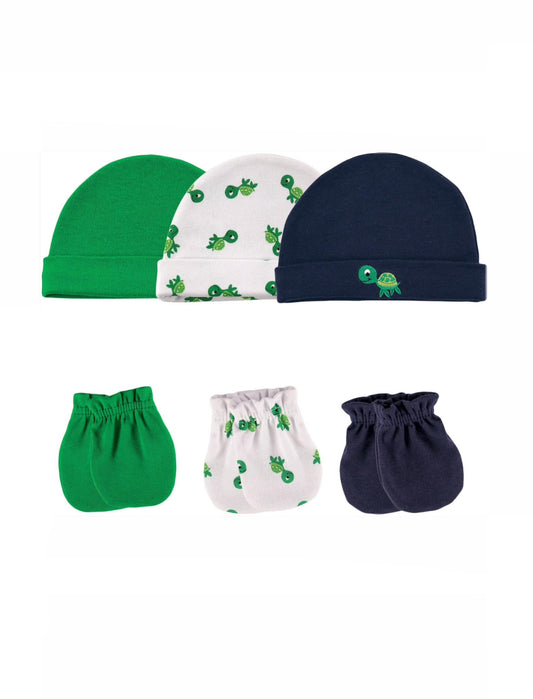 Luvable Friends 6pc Hat & Mitten set image 0