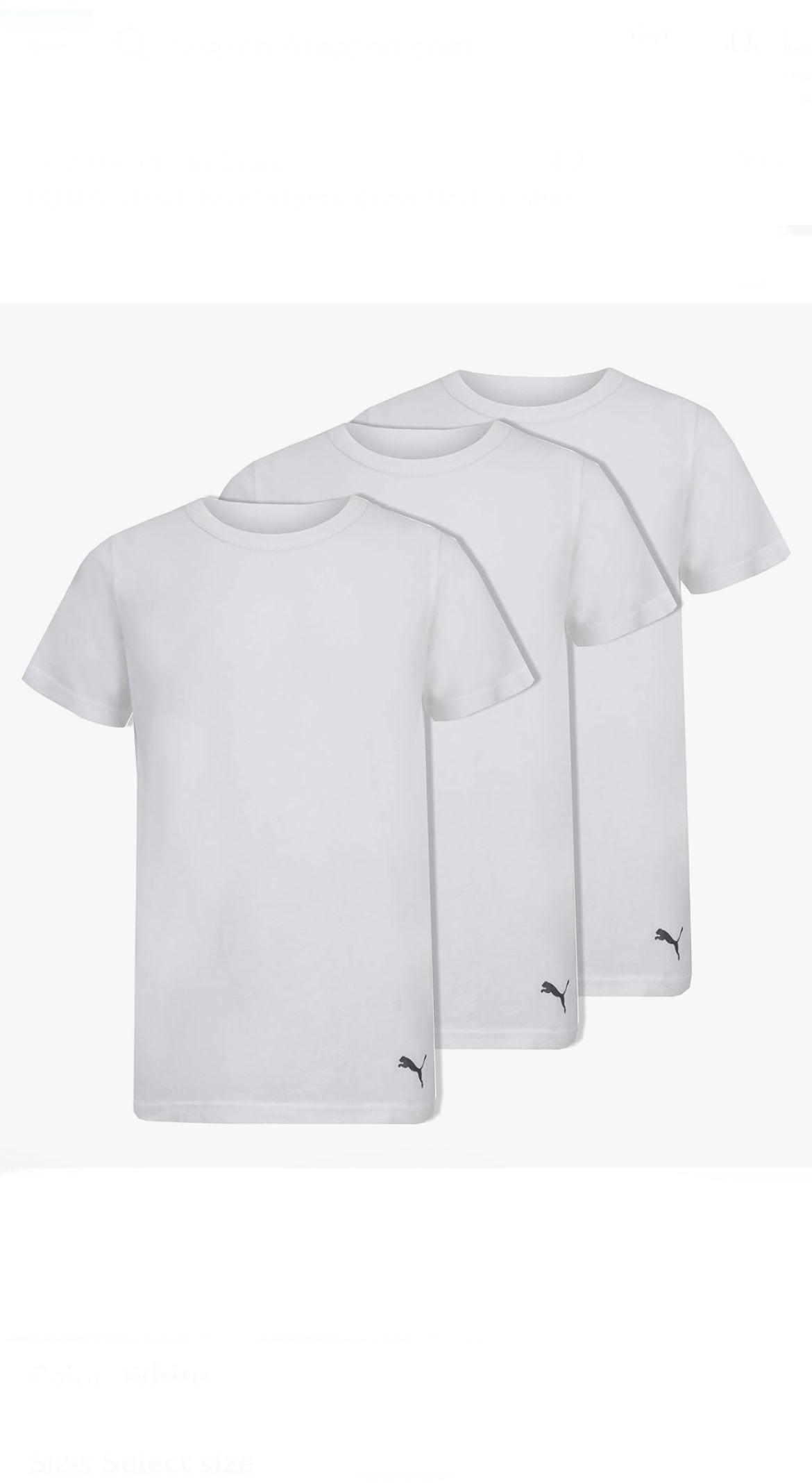 Puma Boys Crew Neck T-Shirt image 0