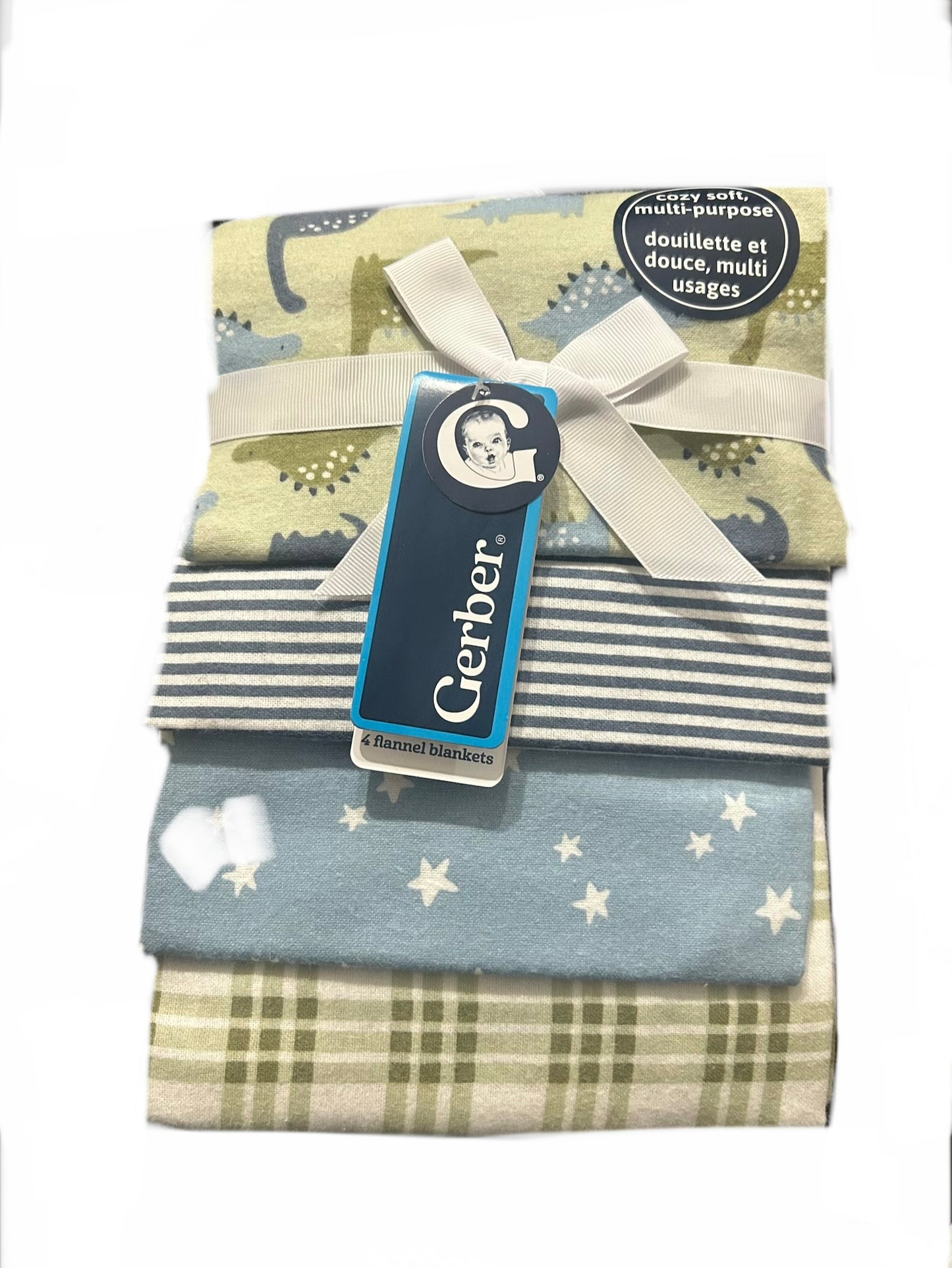 Gerber 4pk Flannel Receiving Blankets