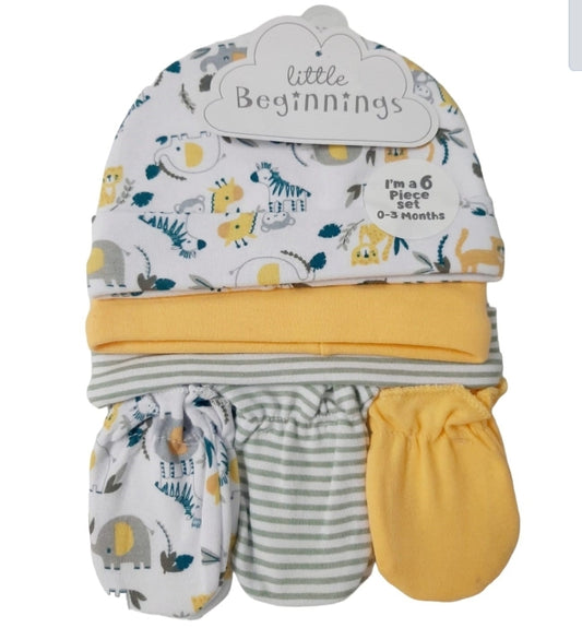 Little Beginnings  6pc set hat n mittens  image 1