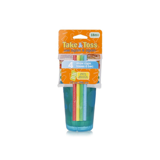 Take & Toss 4pk Straw Cups image 0