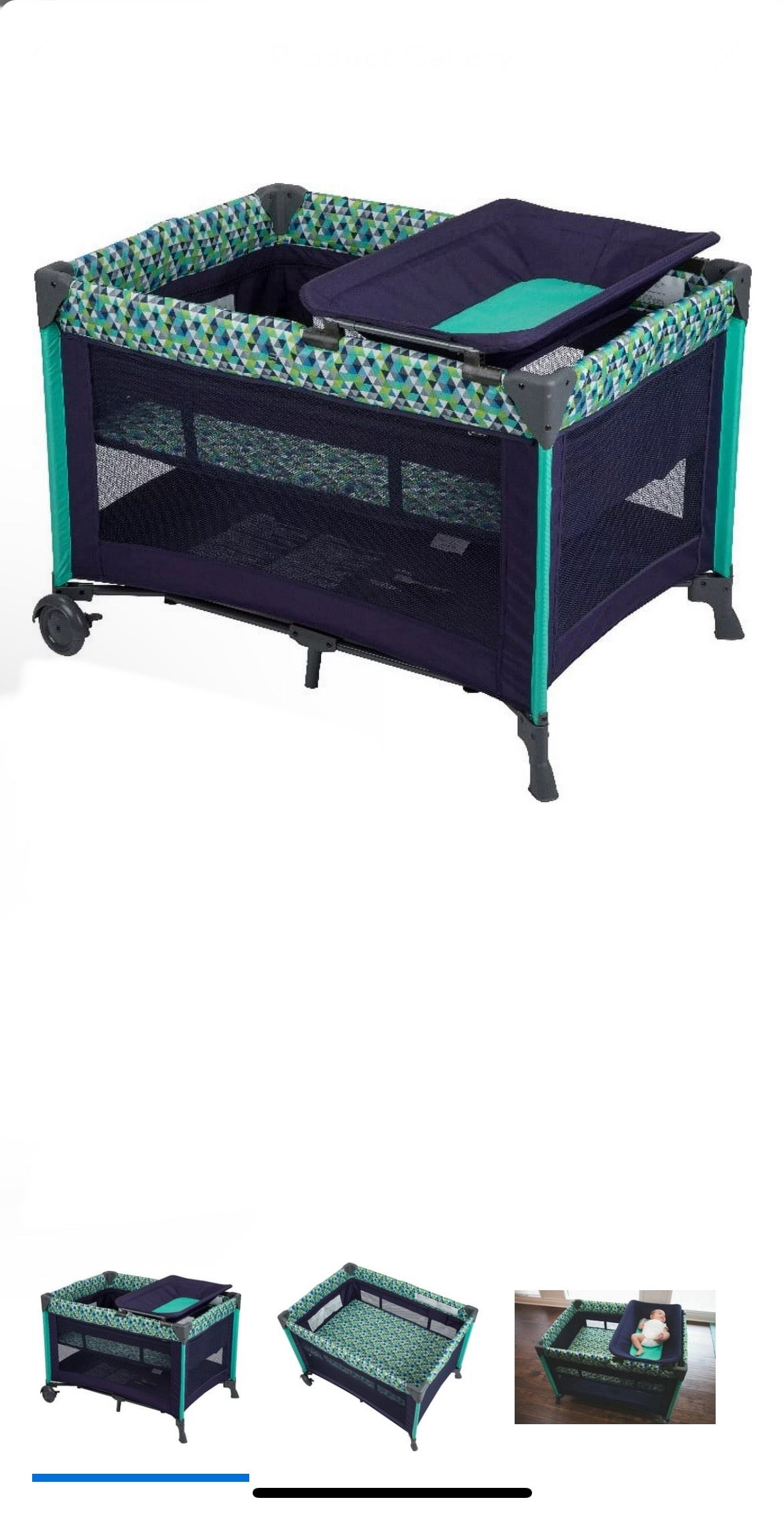 Playpen-Babideal Blossom ll Playard with Bassinet and Changer image 1