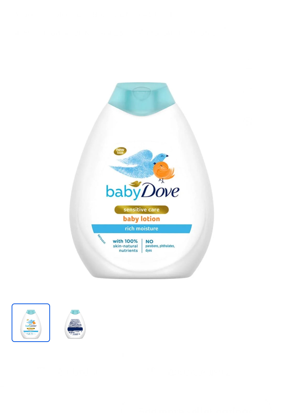 Baby Dove Sensitive Skin Lotion (13.5 fl oz) image 2