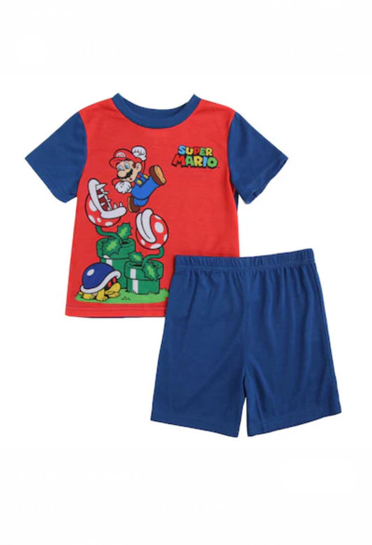 Super Mario 2pc Pj Shorts Set image 0