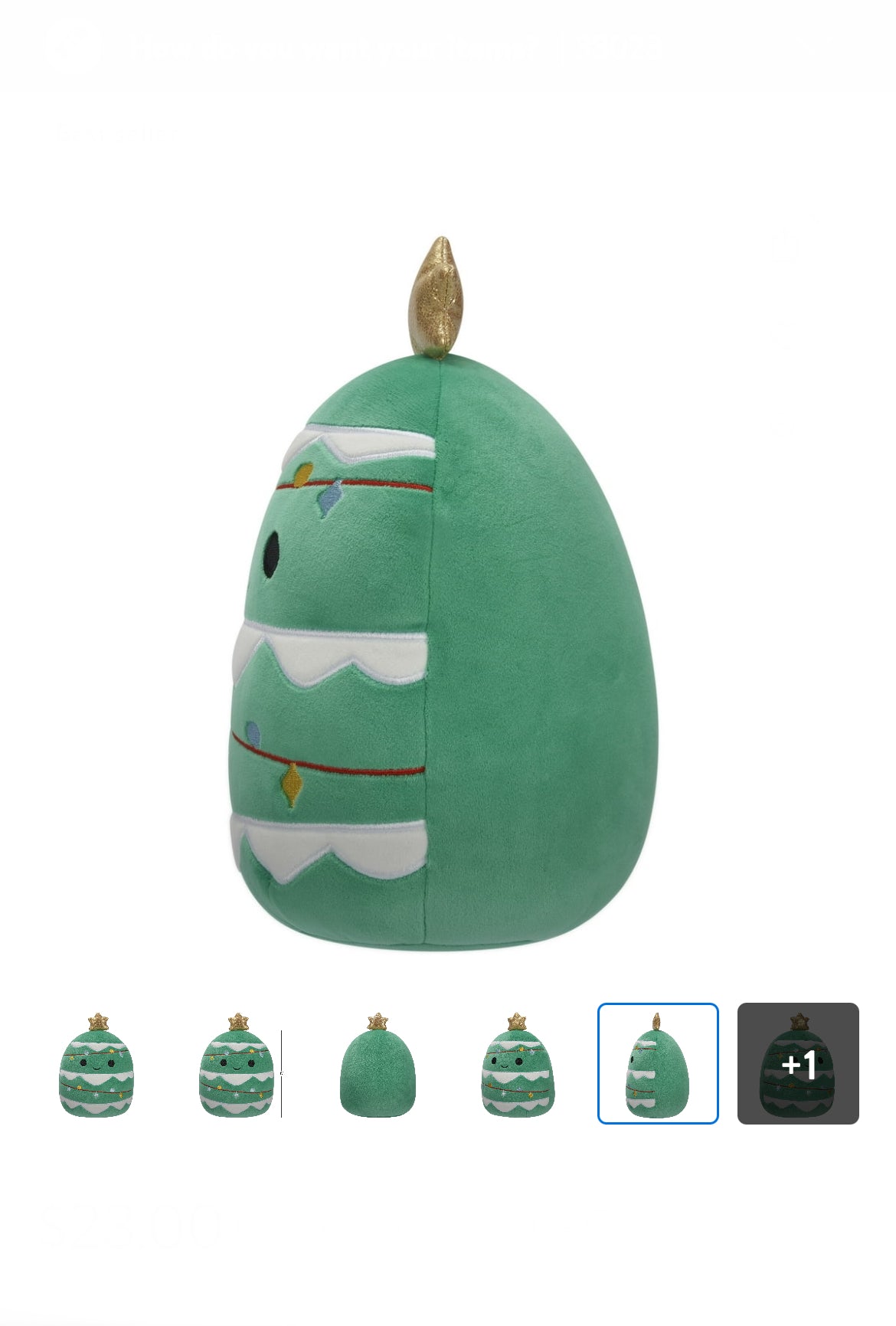 Squishmallows Original 8 inch Johann the Christmas Tree with Snow - Child's Ultr image 2