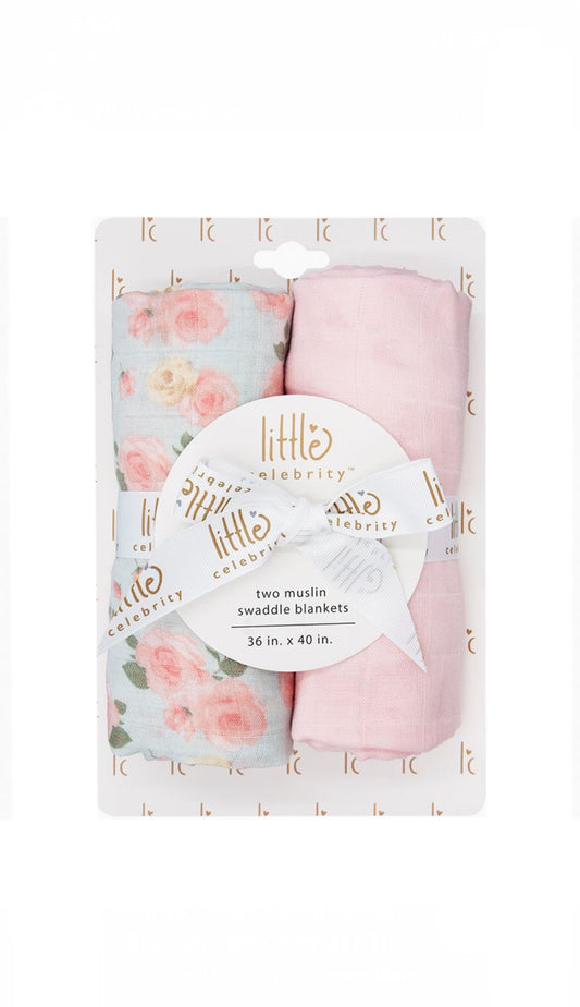 Little Celebrity 2pk Muslin Swaddle Blankets  image 0