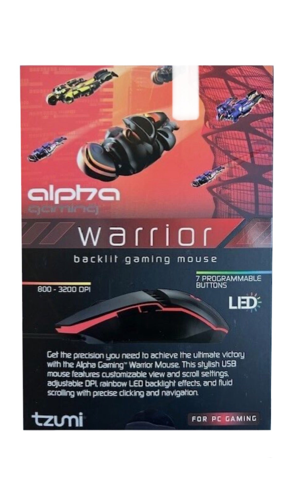 Alpha Gaming WARRIOR Backlit Gaming Mouse, Model 6380 image 1