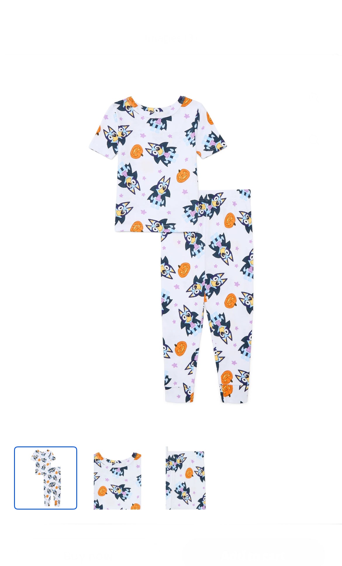 License Halloween Kids Short Sleeve and Pant Pajama Set