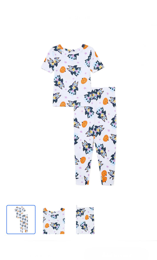 License Halloween Kids Short Sleeve and Pant Pajama Set
