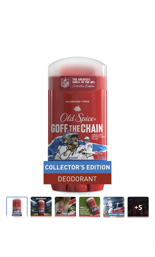 Old Spice Men's Aluminum Free Deodorant, NFL Collection, 3oz (85g)