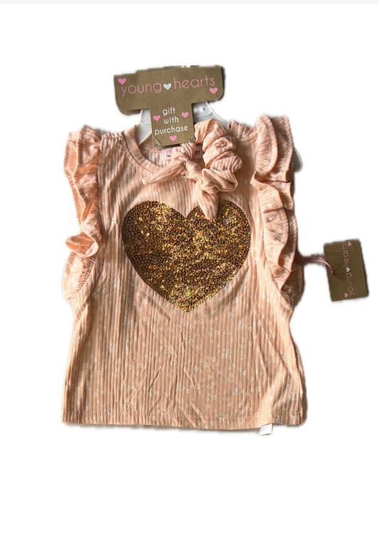 Young Hearts Girls Top w/scrunchie image 0