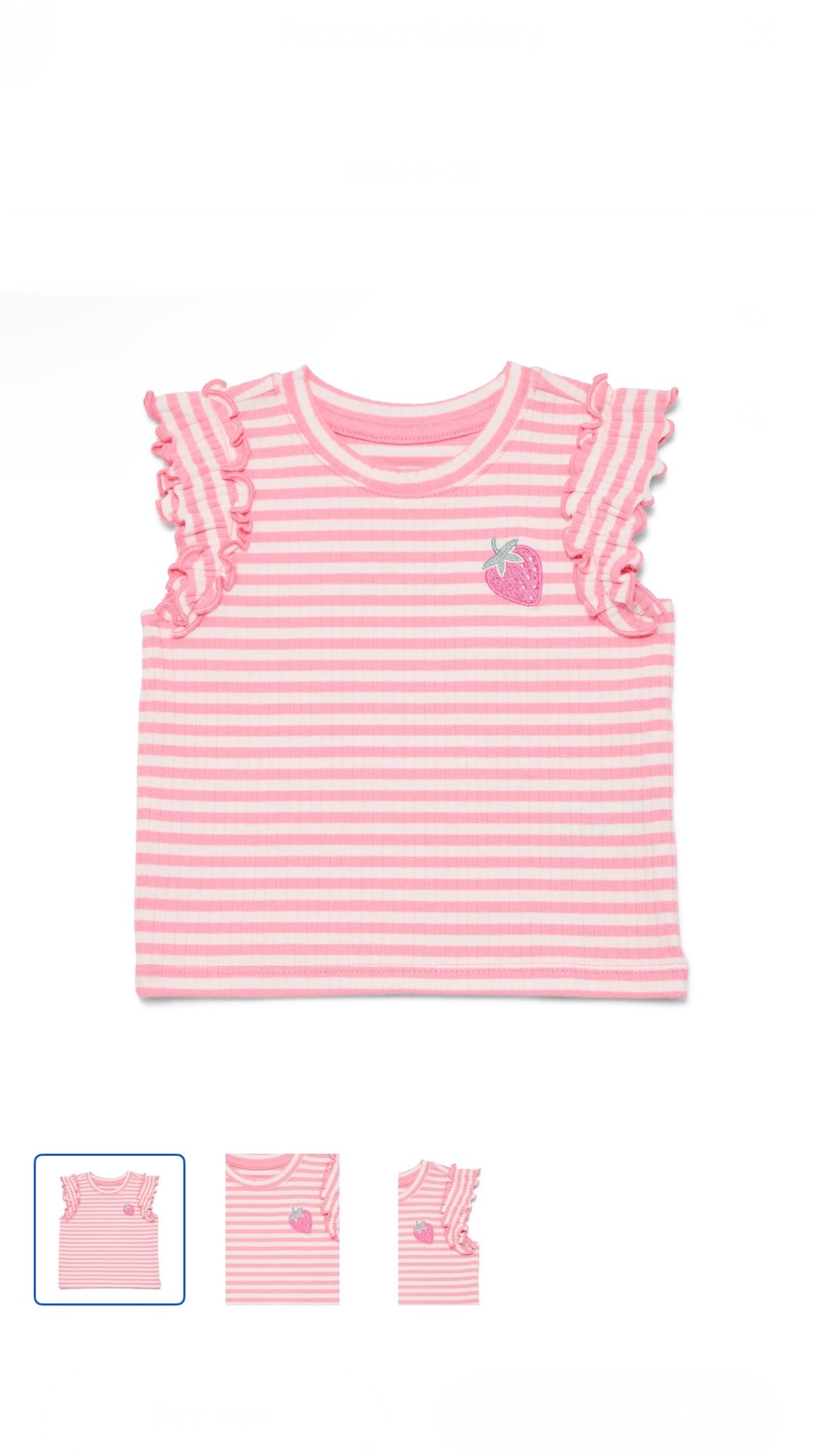 Wonder Nation Baby Girls Top with Flutter Sleeves