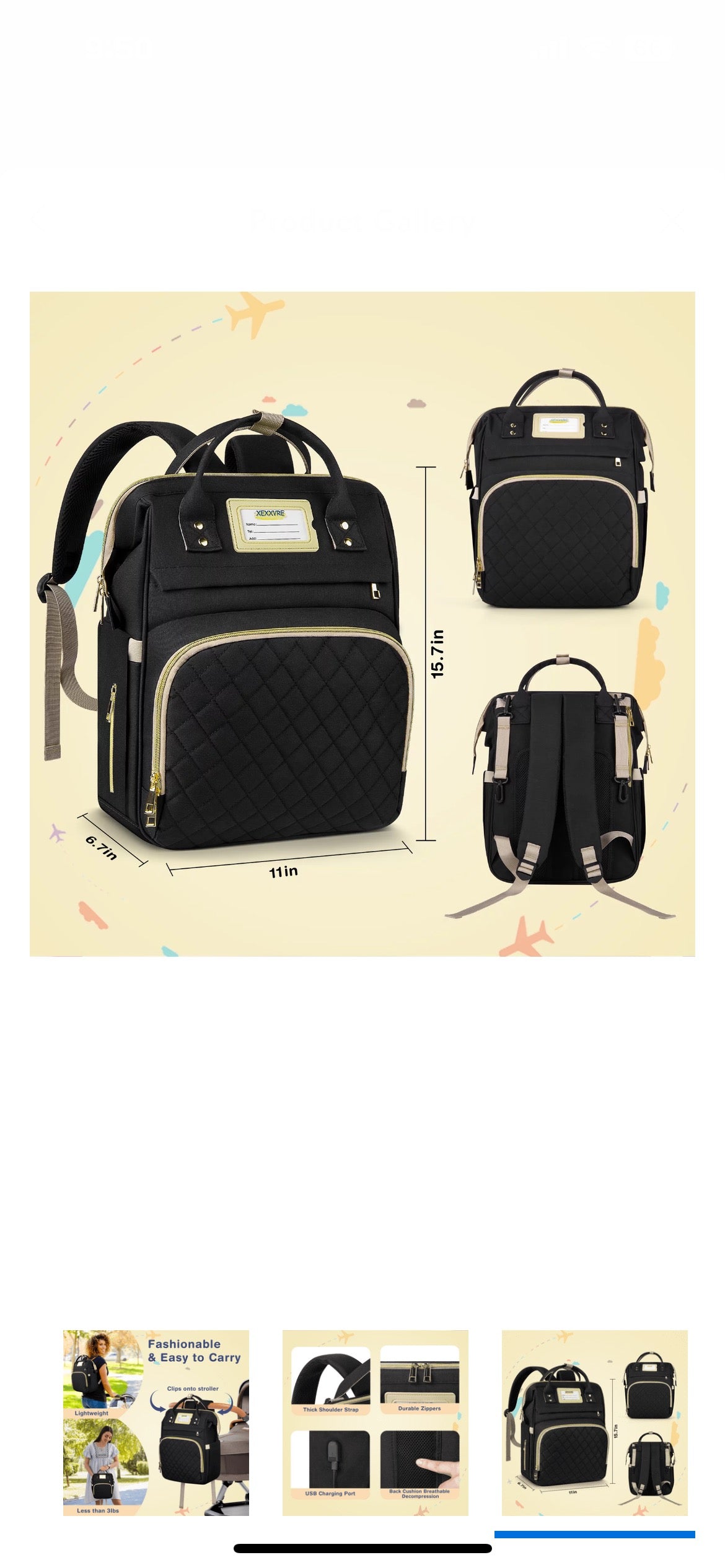 Diaper Bag Backpack image 3