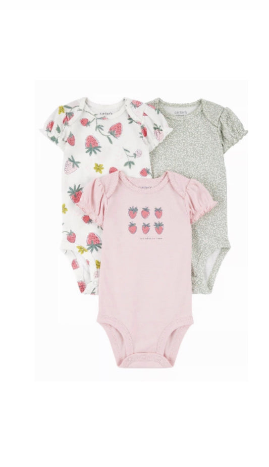 Carters 3pk Baby Girl Onesies