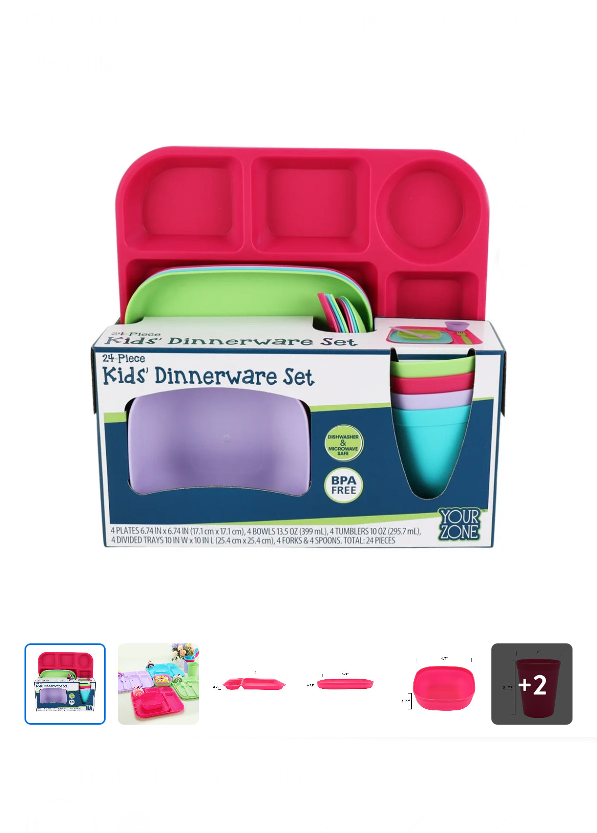 Your Zone 24-pc Plastic Square Dinnerware Set image 9