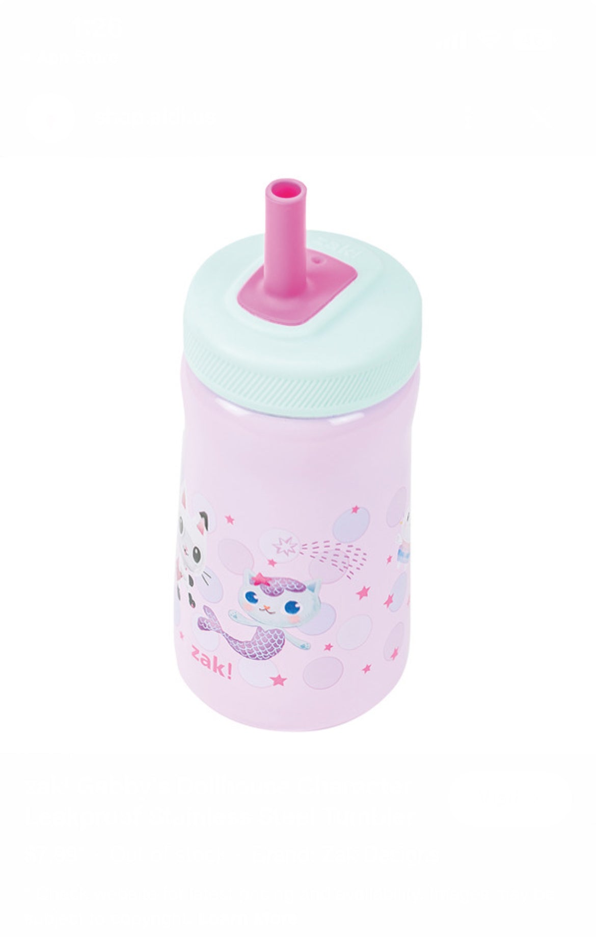 Zak! Stainless Steel Leak Proof Character Tumbler 11oz image 3