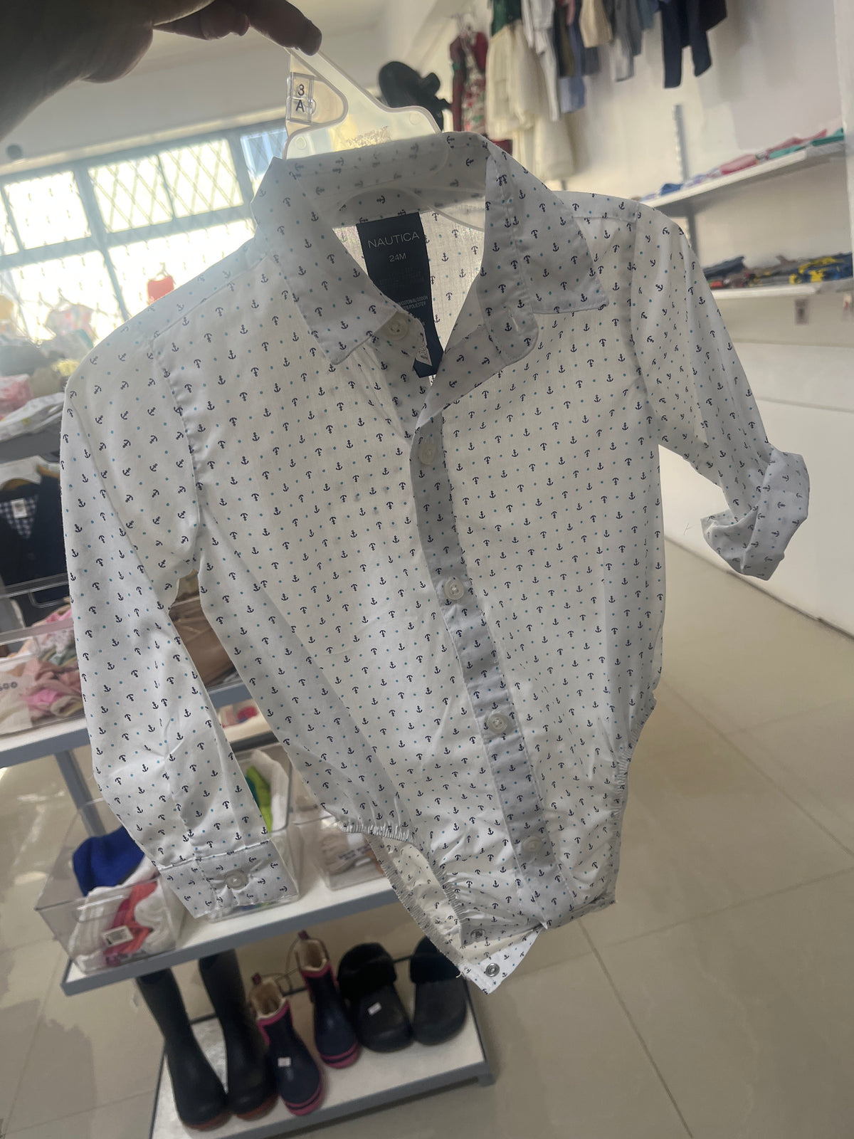 Nautica pinunder formal baby shirt