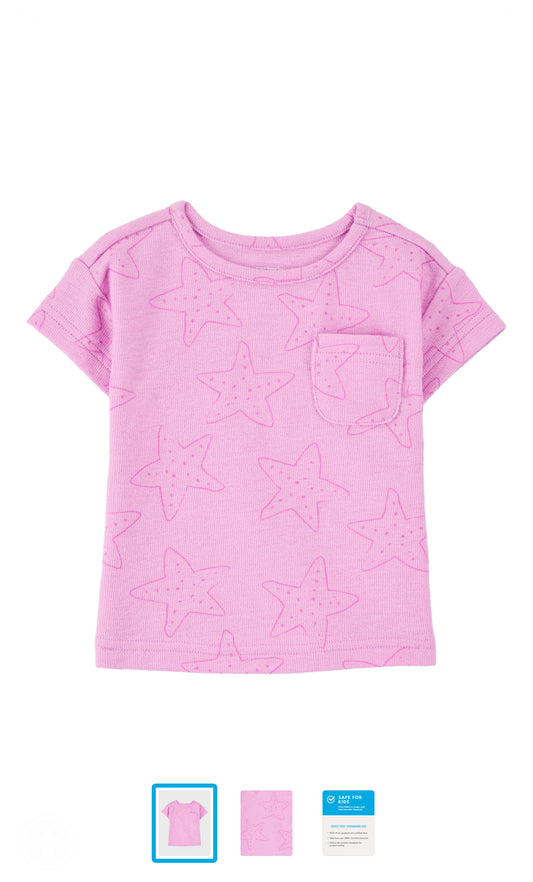 Carters Baby Girl Short-Sleeve Pocket Tee
