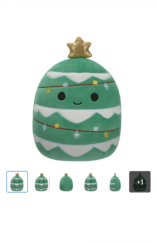 Squishmallows Original 8 inch Johann the Christmas Tree with Snow - Child's Ultr image 1