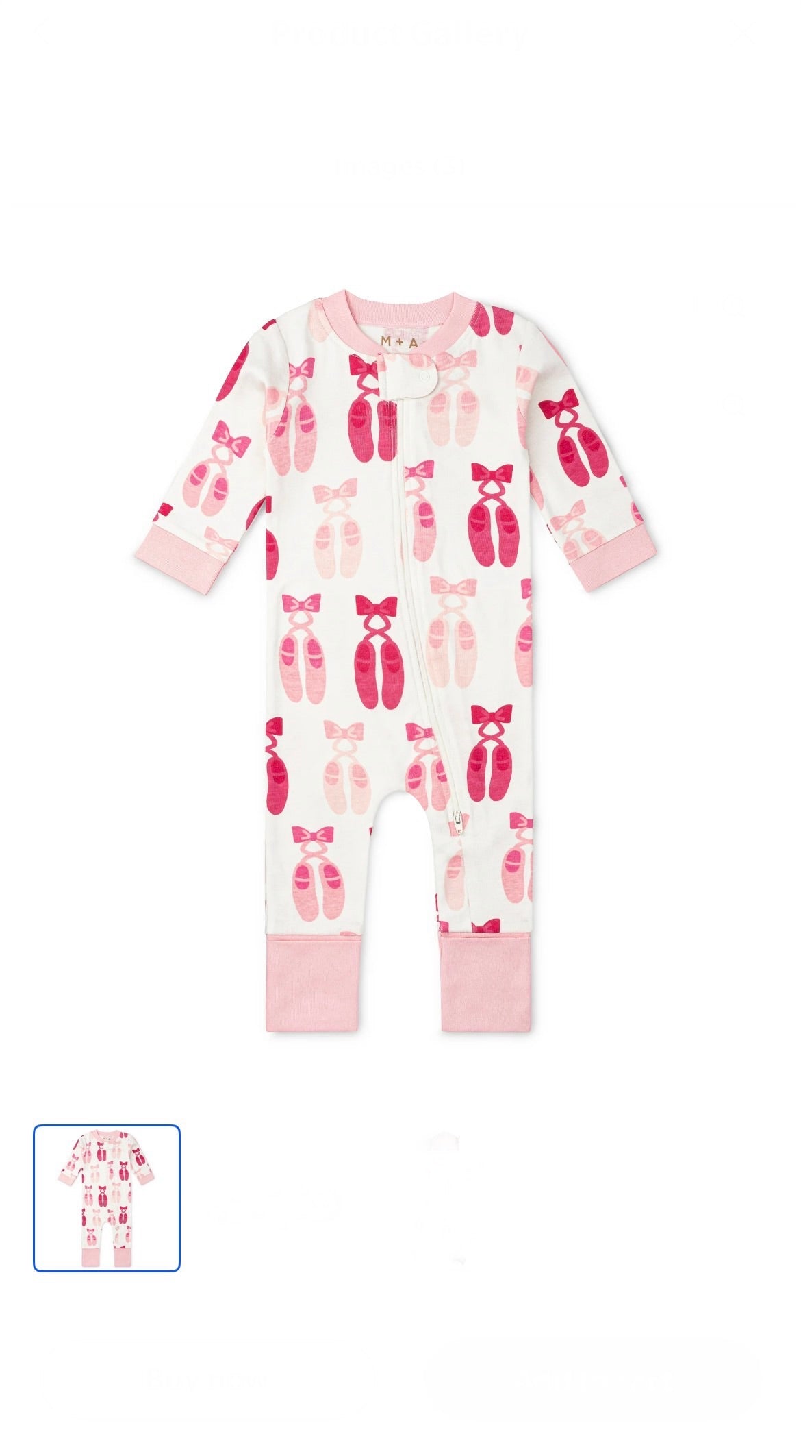 M+A Baby Girl w/ Fold-Over Feet and Mittens