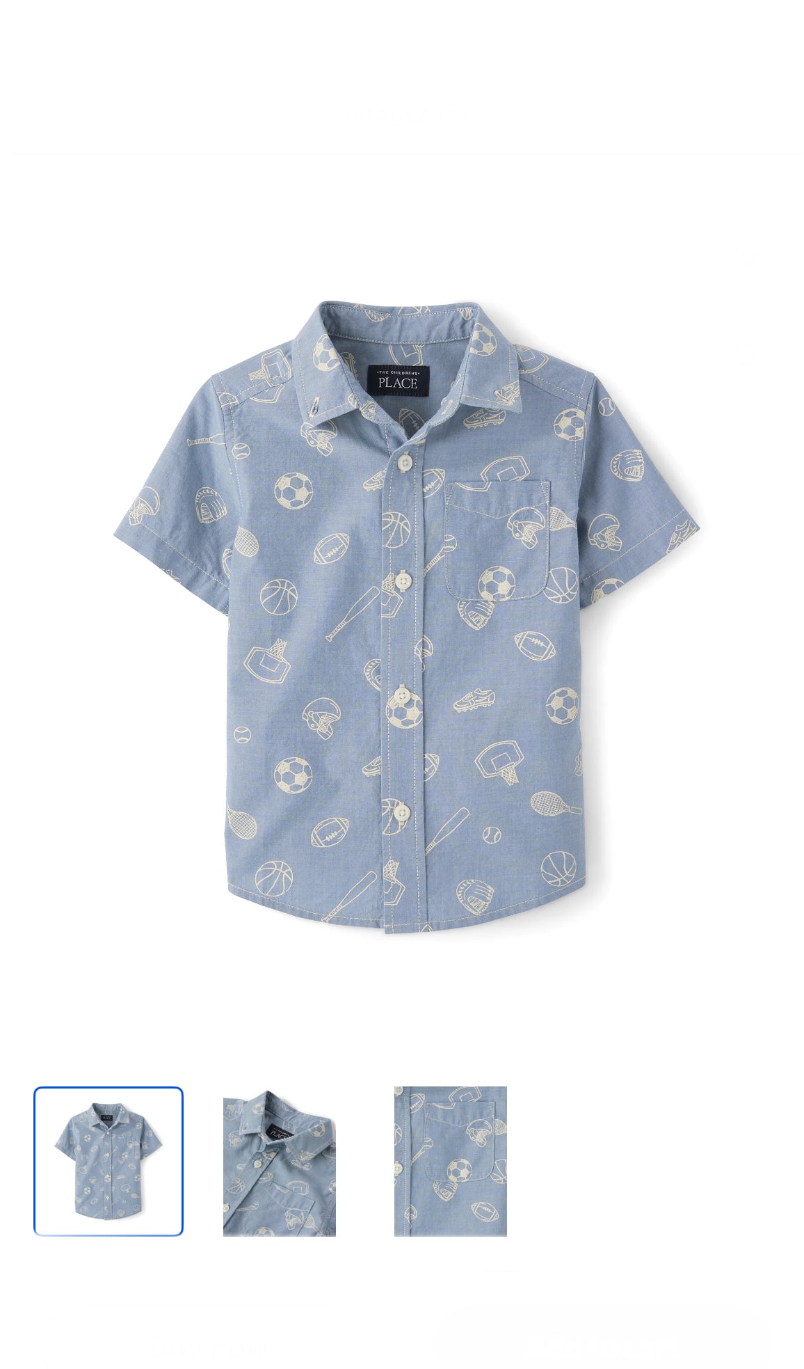 The Children's Place Toddler Boys Short Sleeve Allover Doodle Woven Top