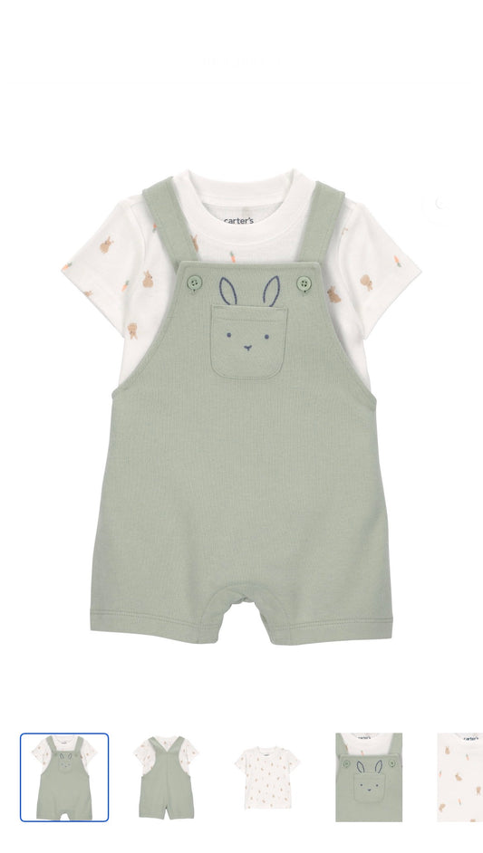 Carters 2pc shortall set