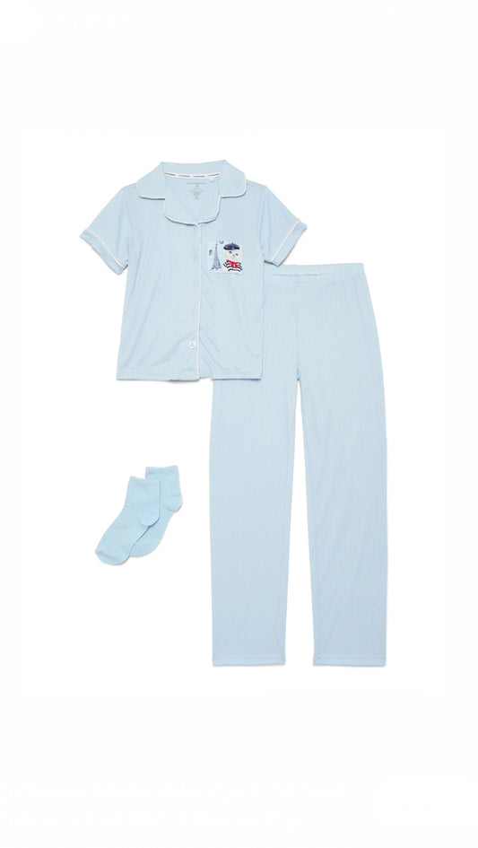 Catherine Malandrino Girls 3pc Pjs Set