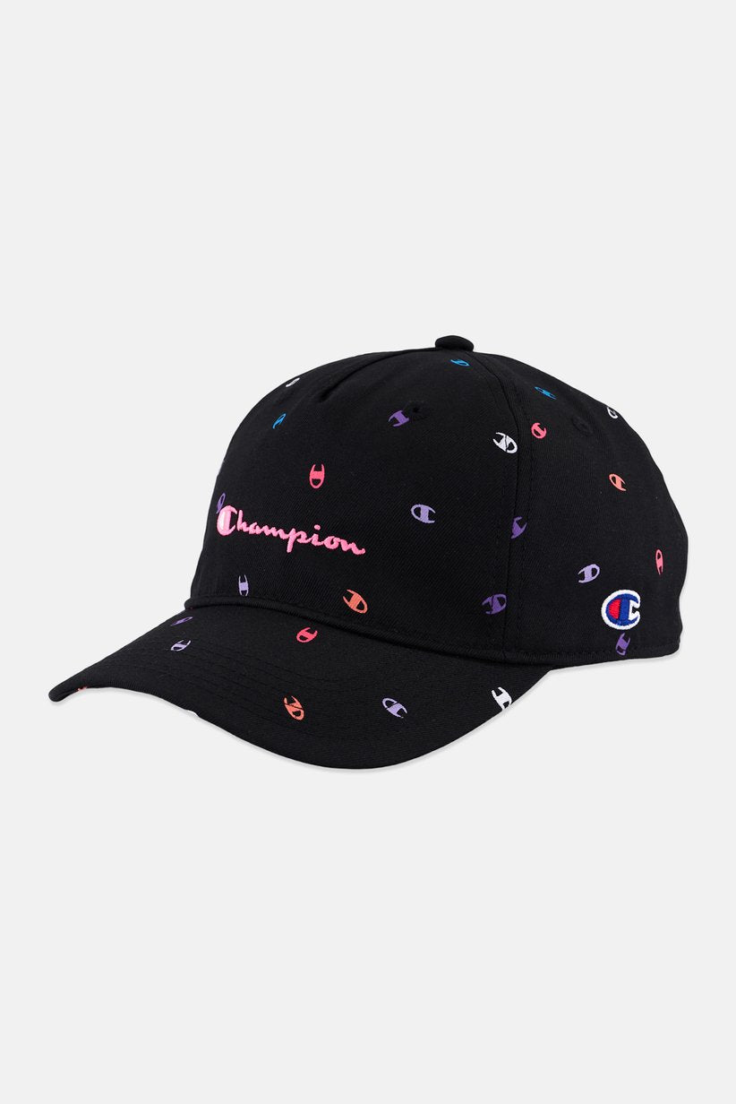 Champion Embroidered Logo Adjustable Cap, Black Combo youth