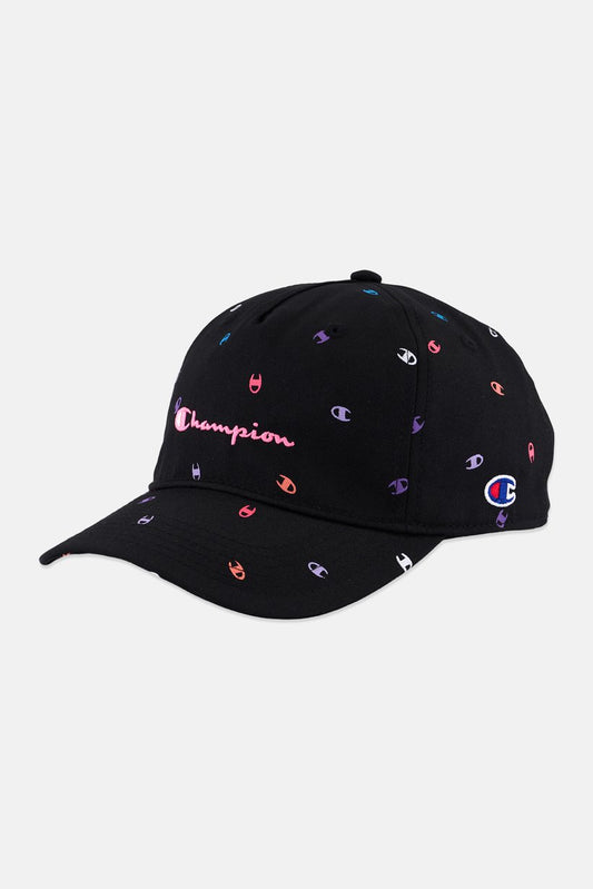 Champion Embroidered Logo Adjustable Cap, Black Combo youth