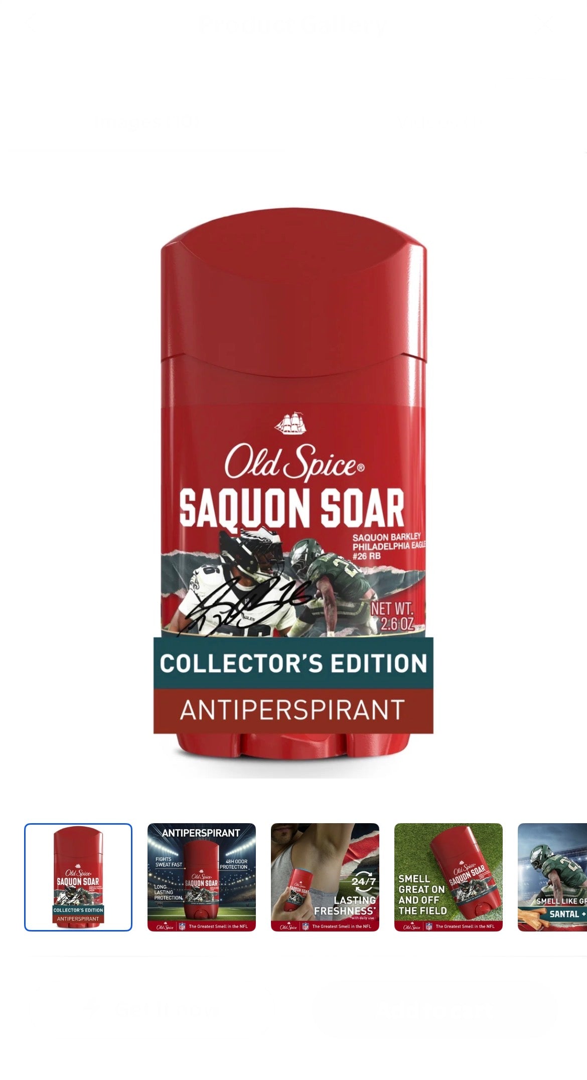 Old Spice Men's Aluminum Free Deodorant, NFL Collection, 3oz (85g)