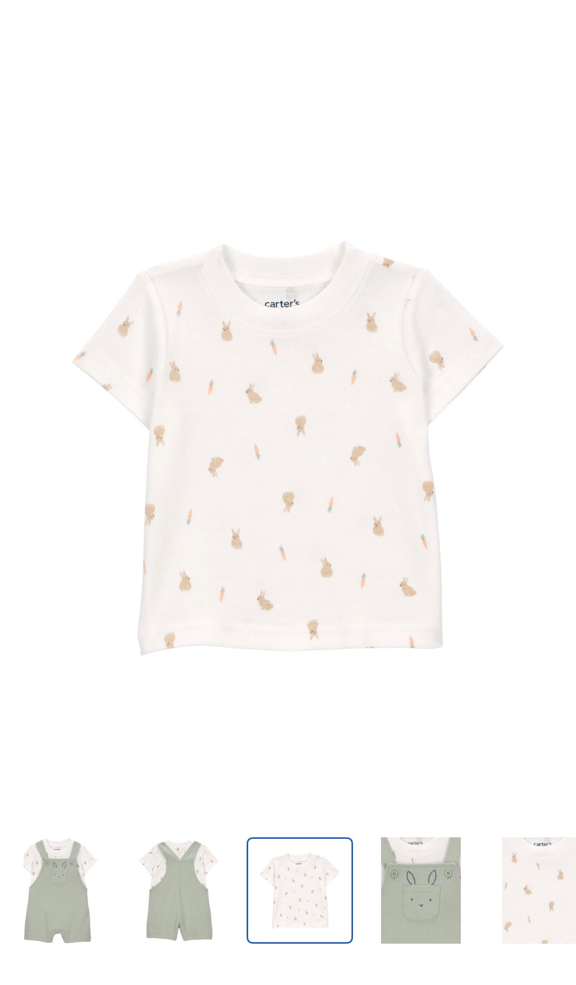 Carters 2pc shortall set