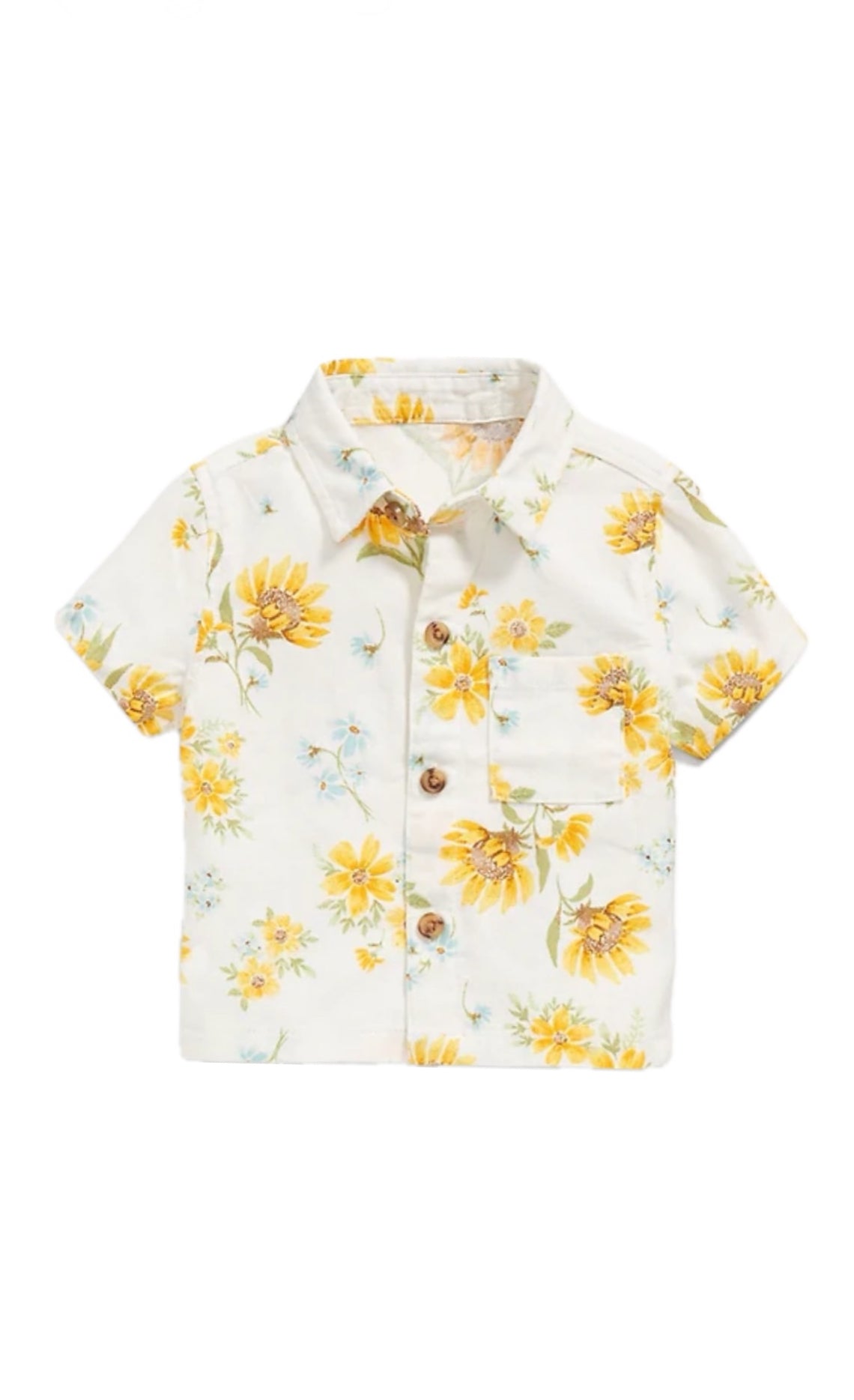 Printed Short-Sleeve Linen-Blend Shirt