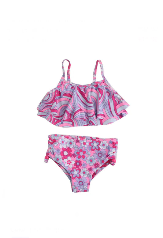 Betsey Johnson Little Girls 2pc Reversible Bikini