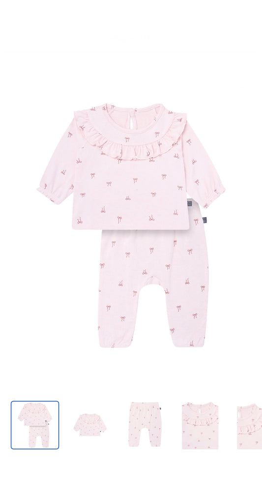 Modern Moments by Gerber Baby Girl Hacci Outfit Set With Ruffle, 2-Piece