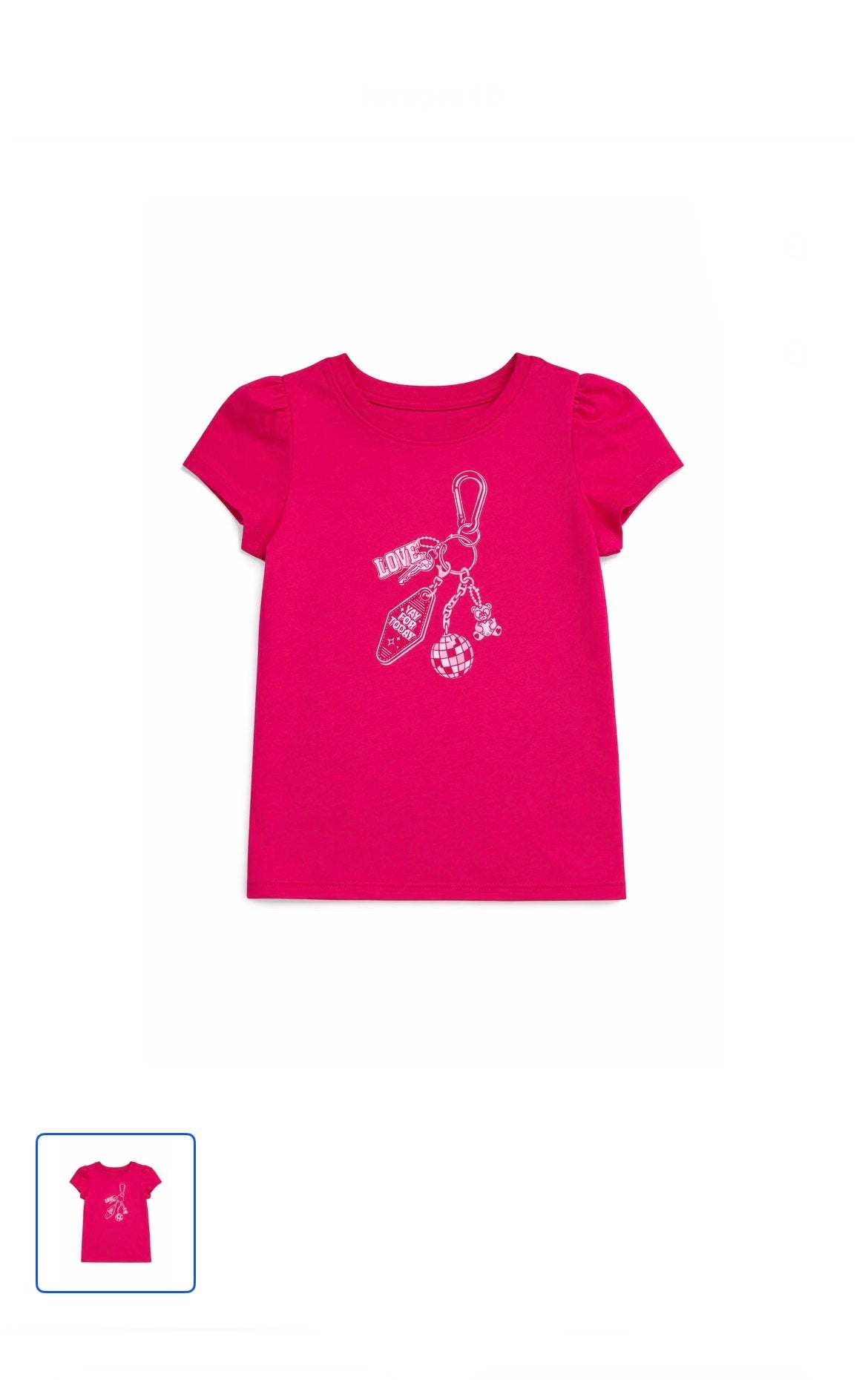 Wonder Nation Toddler Girls Graphic Tee with Puff Sleeves, Sizes 18M–5T