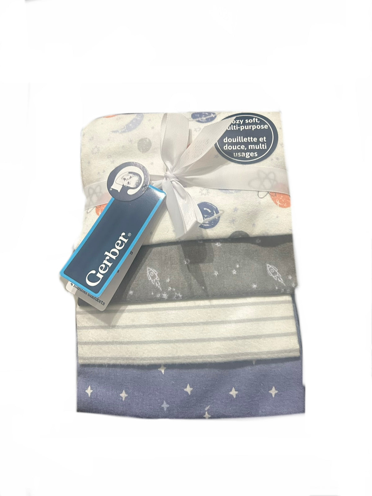 Gerber 4pk Flannel Receiving Blankets