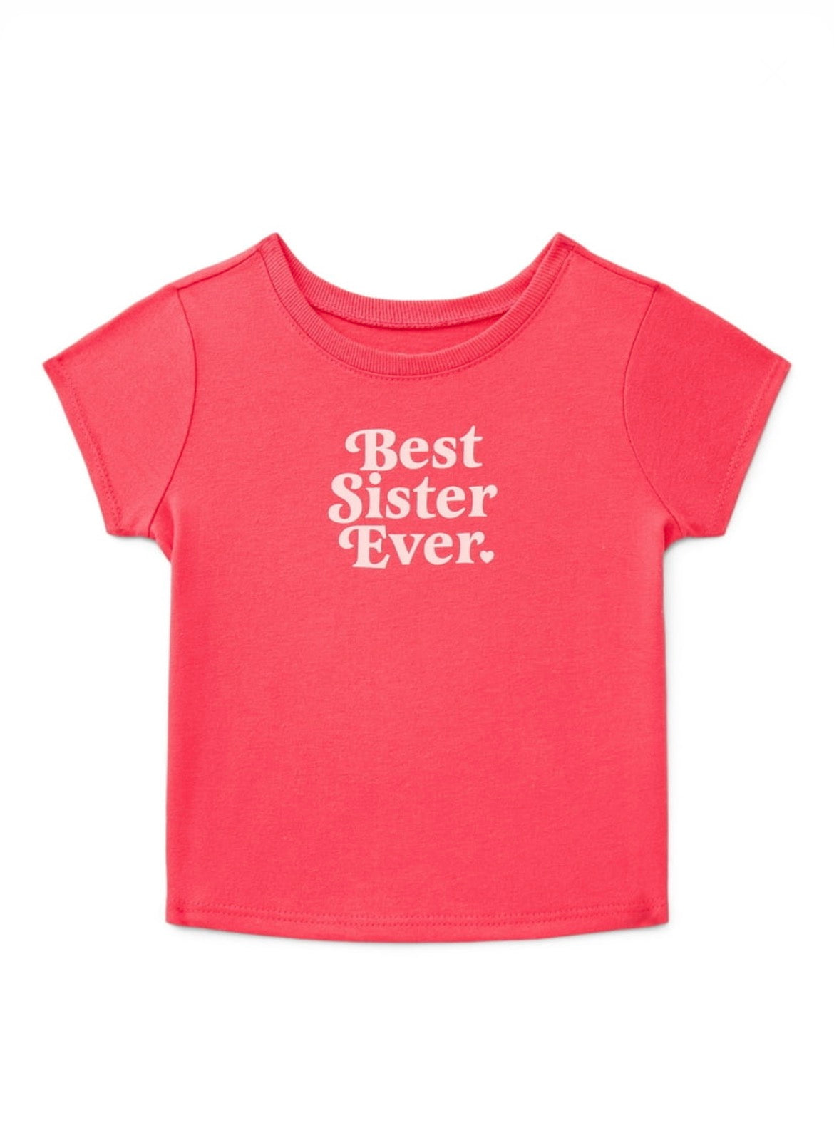 Wonder Nation Baby Girls Crewneck Tee with Short Sleeves, Sizes 0/3M-24M