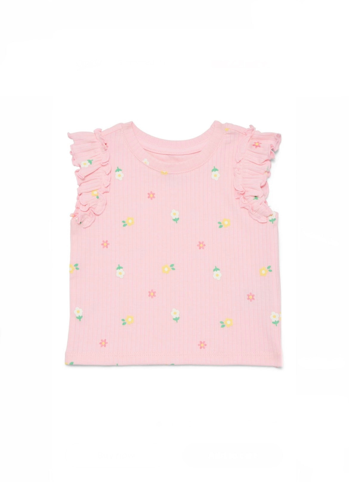 Wonder Nation Baby Girls Top with Flutter Sleeves