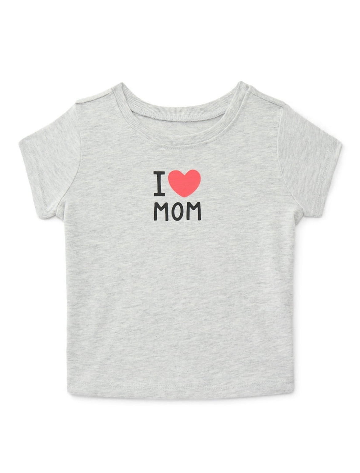 Wonder Nation Baby Girls Crewneck Tee with Short Sleeves, Sizes 0/3M-24M