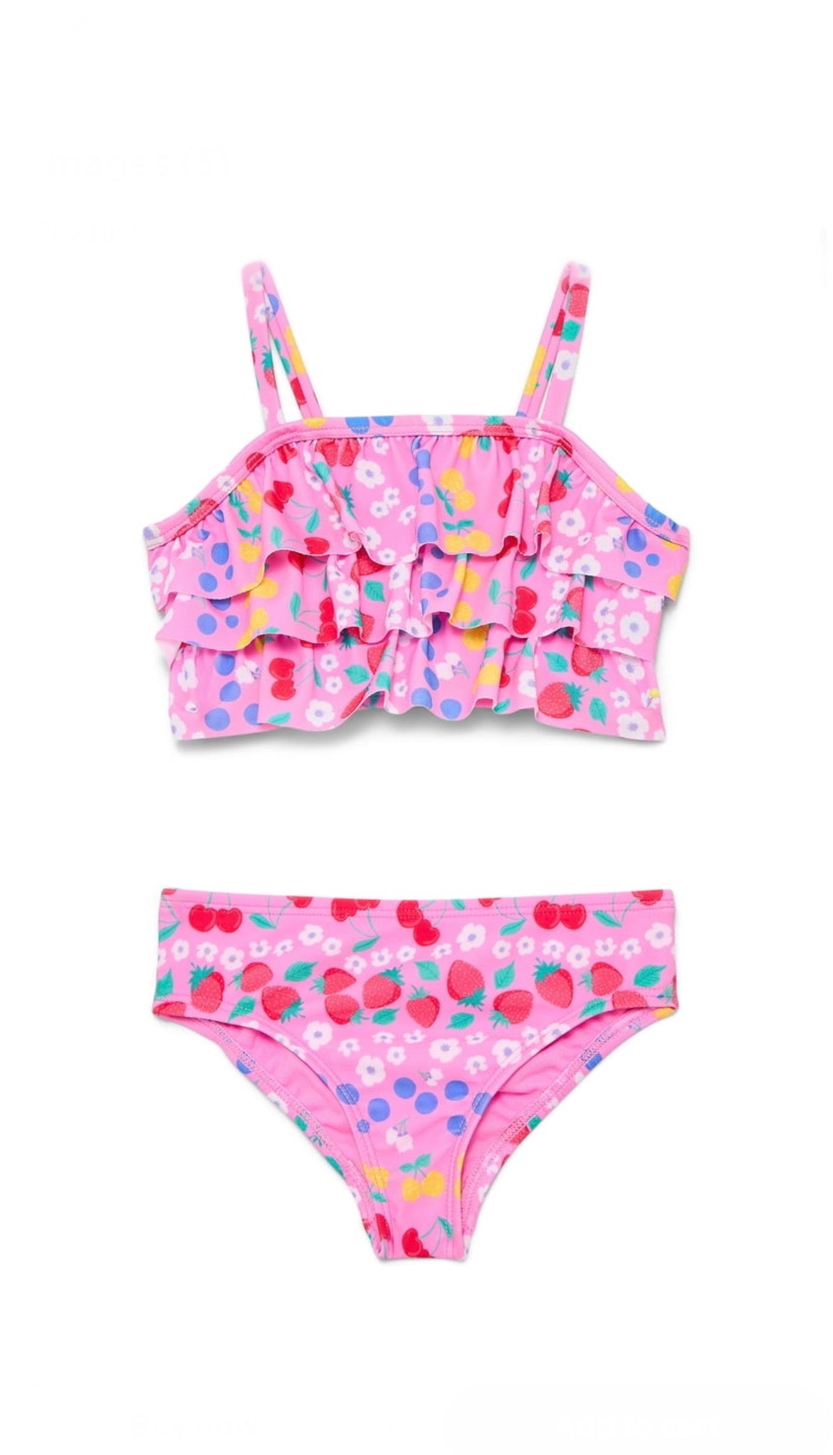 Wonder Nation Baby and Toddler Girl Ruffle 2pc Bikini