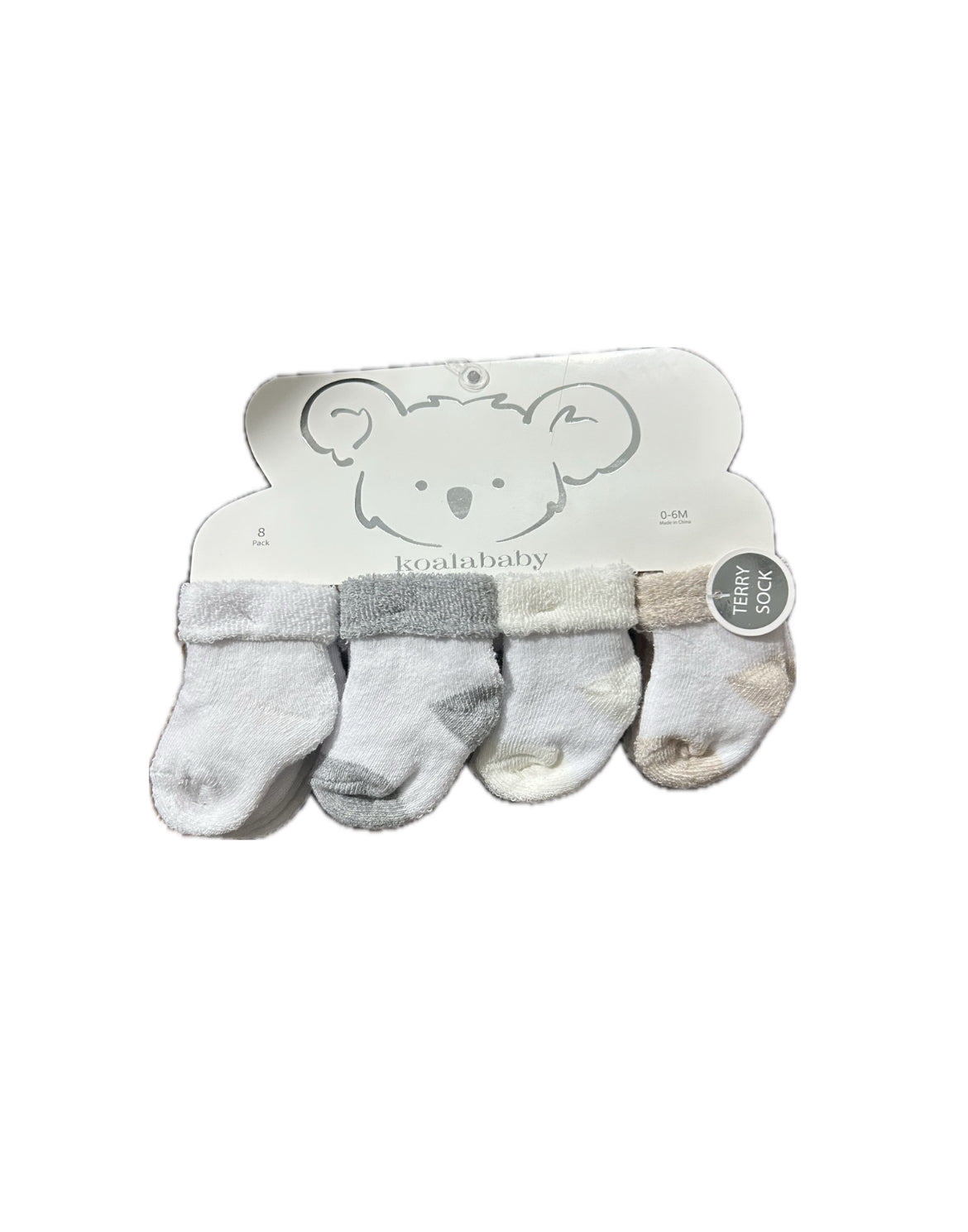 Koala Baby Color Black Socks 8pk image 0