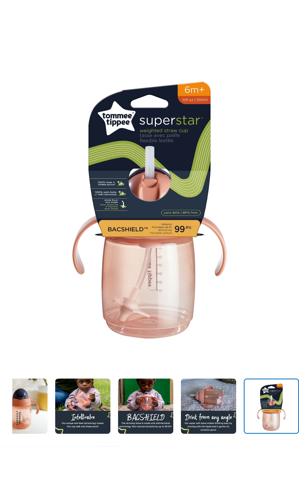 Tommee Tippee Superstar weighted straw cup image 0