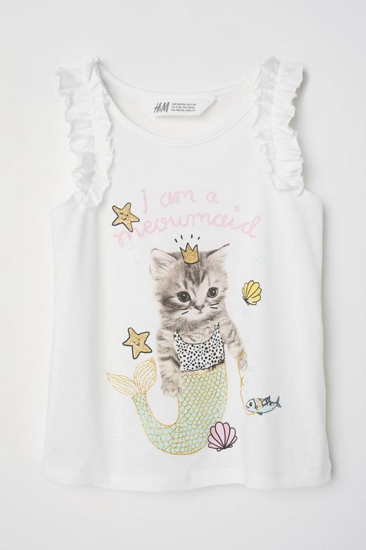 H&M girls white top image 0