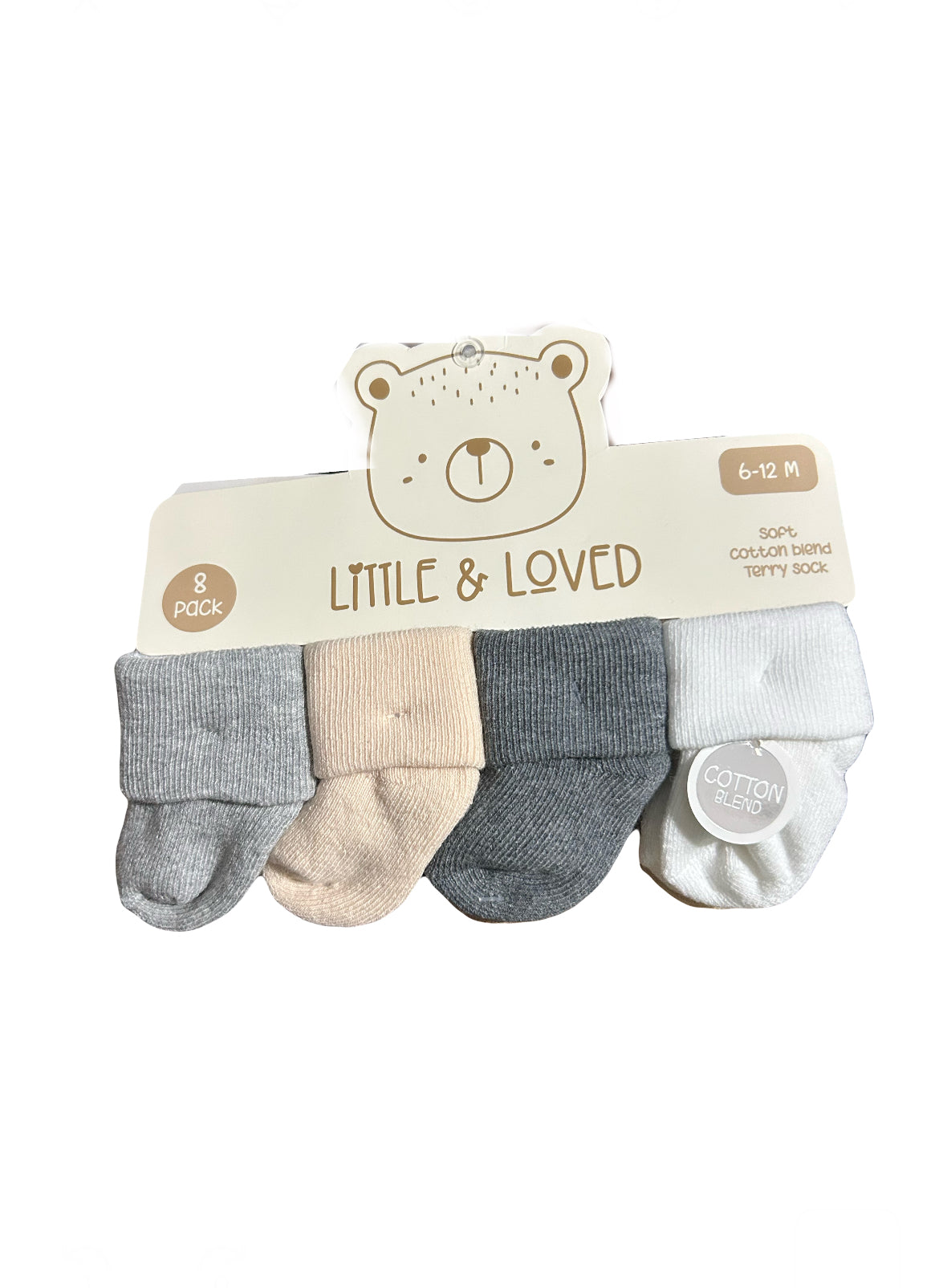 Little & Loved Baby Socks 8pk image 0