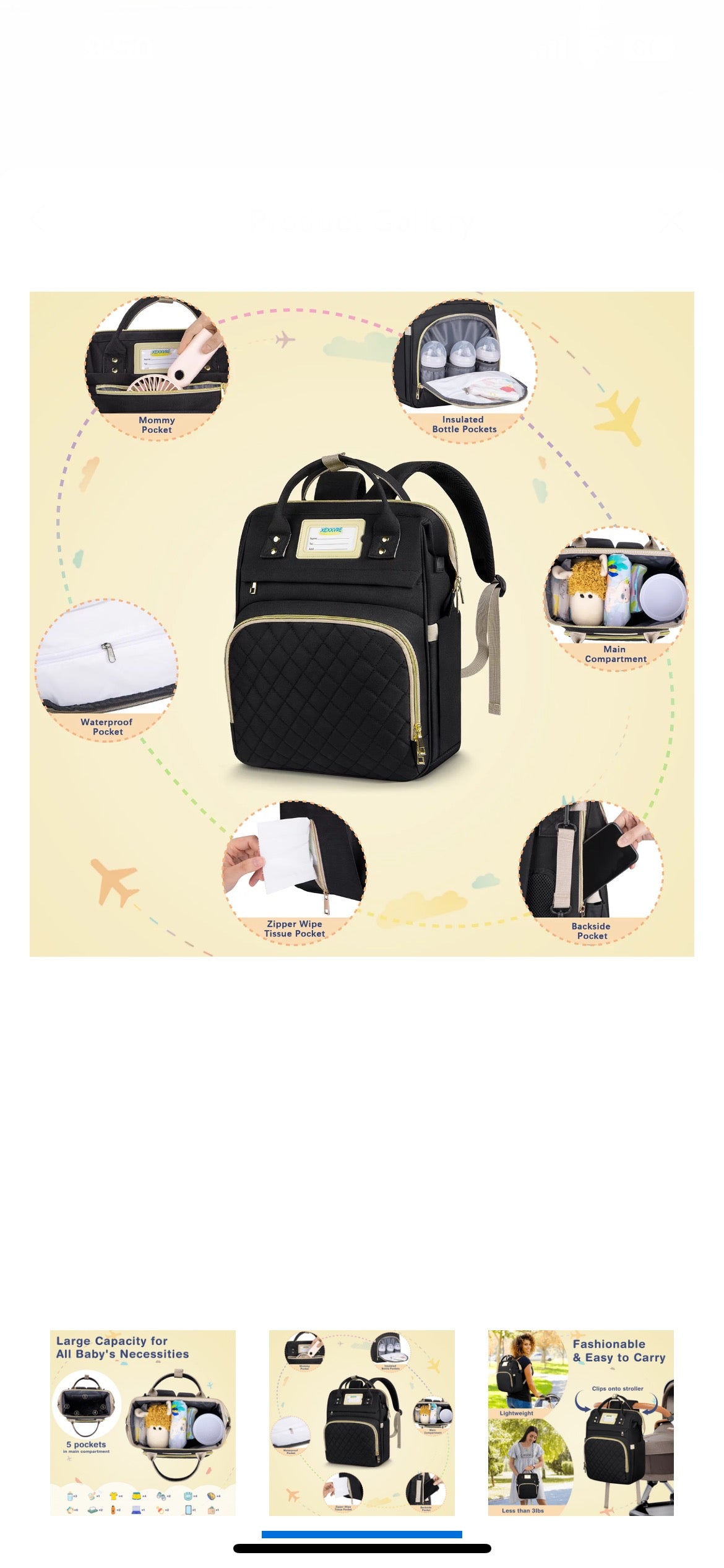 Diaper Bag Backpack image 1