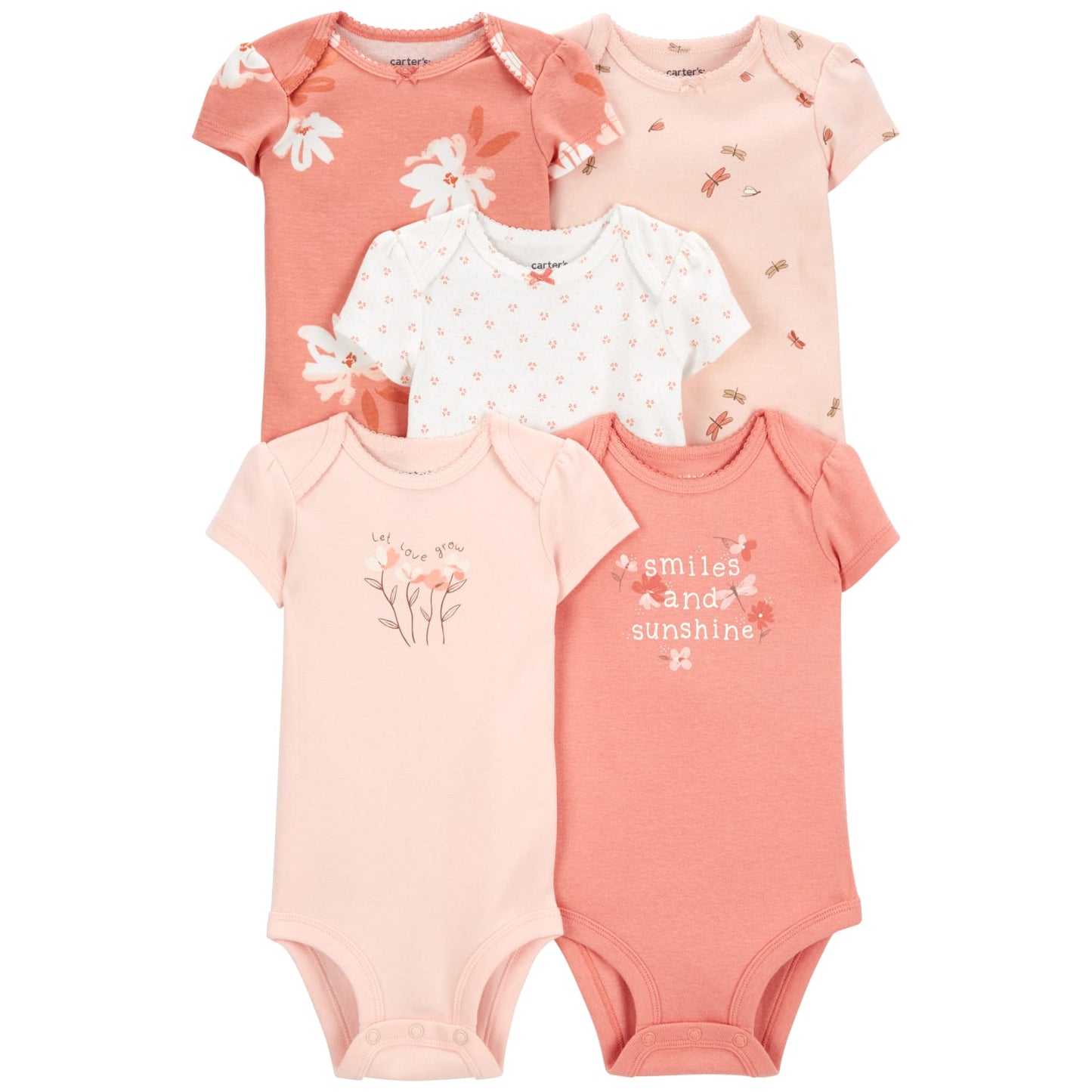 Carters Girls 5pc Onesies image 0
