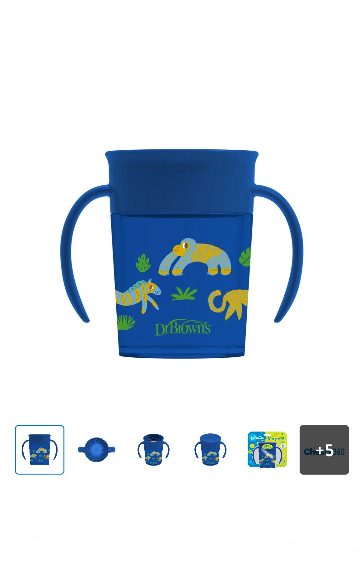 Dr. Brown’s Milestones Cheers 360 Cup Spoutless Transition Cup with Handles for  image 0