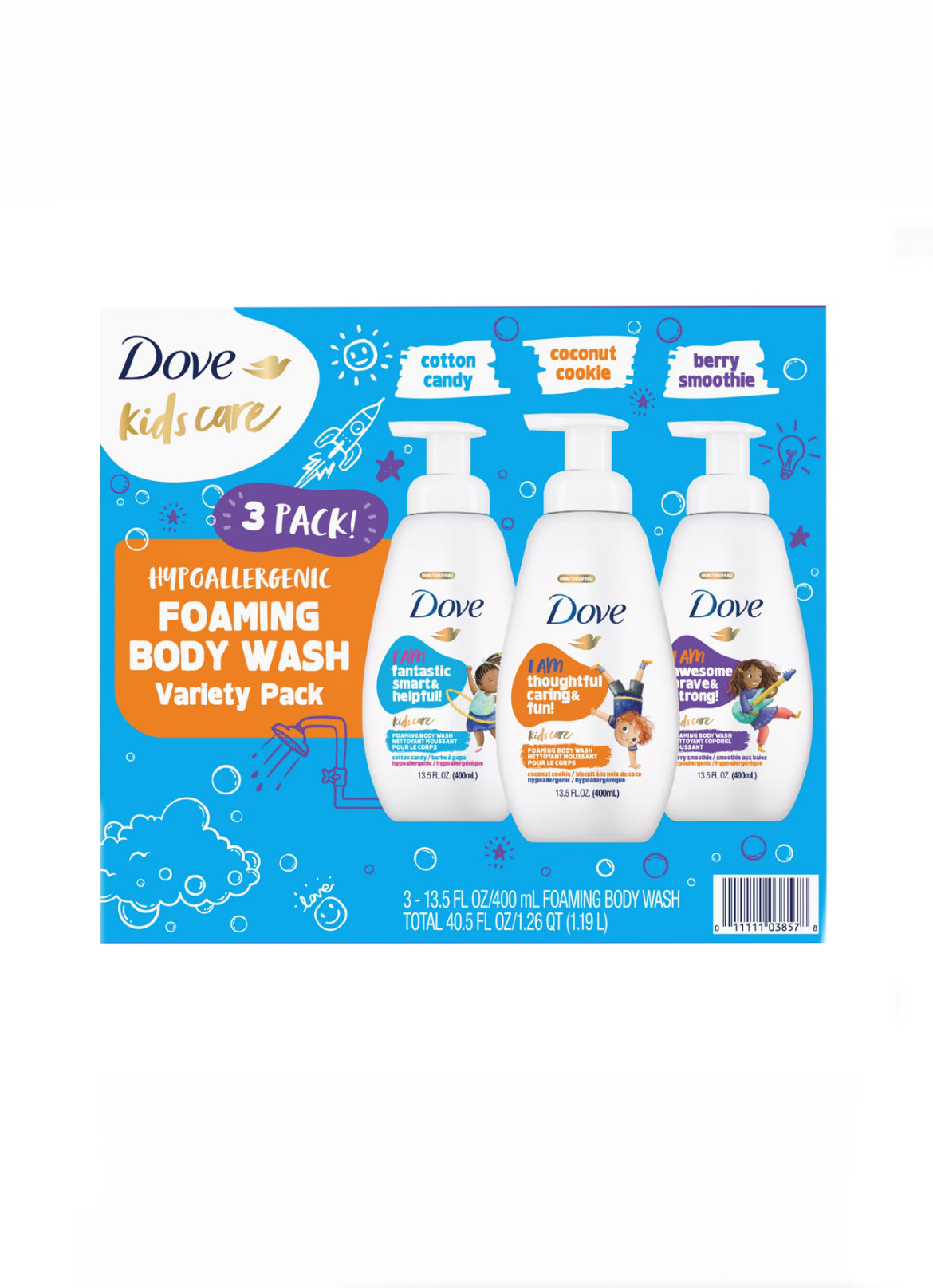Dove Kids Care  Hypoallergenic Foaming Body Wash (13.3 fl oz) image 0