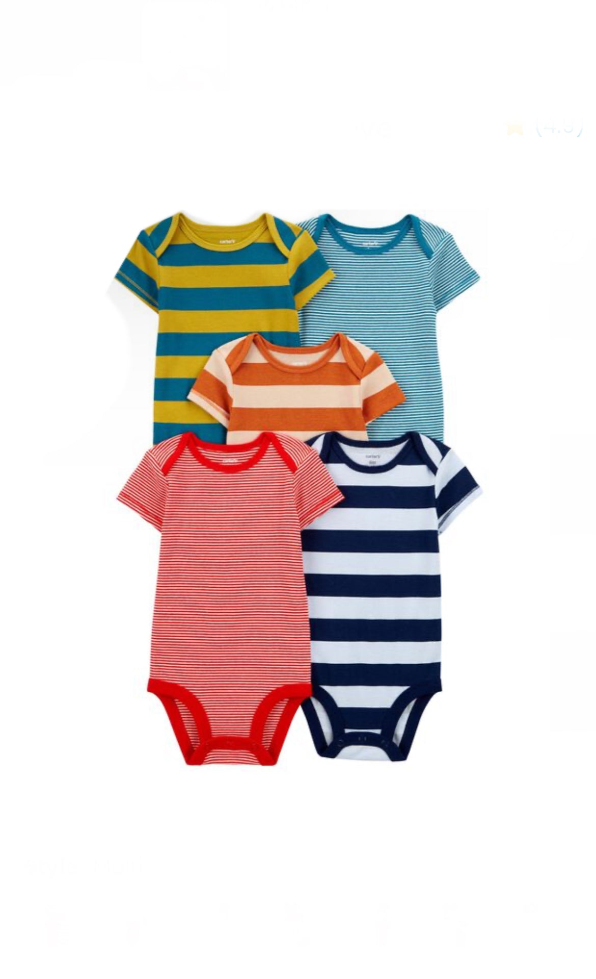 Carter 5pk onesies image 0